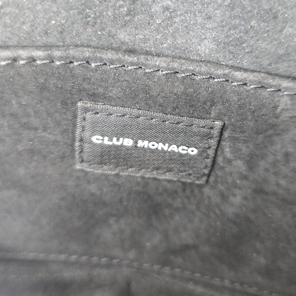 CLUB MONACO Leather Snakeskin Envelope Clutch Jewel Embellished Bag Y2K Glam - Picture 6 of 9